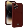 Newface Apple iPhone 13 Pro Kılıf Kelvin Kartvizitli Silikon - Bordo