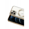 Newface Apple iPhone 13 Pro Kılıf Kross Magneticsafe Kapak - Gold