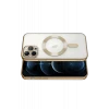 Newface Apple iPhone 13 Pro Kılıf Kross Magneticsafe Kapak - Gold