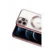 Newface Apple iPhone 13 Pro Kılıf Kross Magneticsafe Kapak - Rose