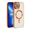 Newface Apple iPhone 13 Pro Kılıf Kross Magneticsafe Kapak - Turuncu