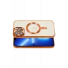 Newface Apple iPhone 13 Pro Kılıf Kross Magneticsafe Kapak - Turuncu