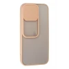 Newface Apple iPhone 13 Pro Kılıf Palm Buzlu Kamera Sürgülü Silikon - Pembe