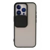 Newface Apple iPhone 13 Pro Kılıf Palm Buzlu Kamera Sürgülü Silikon - Siyah