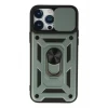 Newface Apple iPhone 13 Pro Kılıf Pars Lens Yüzüklü Silikon - Yeşil