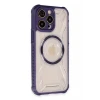 Newface Apple iPhone 13 Pro Kılıf Prag Magneticsafe Kapak - Derin Mor