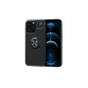 Newface Apple iPhone 13 Pro Kılıf Range Yüzüklü Silikon - Siyah