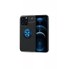 Newface Apple iPhone 13 Pro Kılıf Range Yüzüklü Silikon - Siyah-Mavi