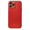 Newface Apple iPhone 13 Pro Max Kılıf Coco Karbon Silikon - Kırmızı