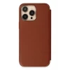 Newface Apple iPhone 13 Pro Max Kılıf Dolpin Kapaklı - Kahverengi