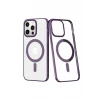 Newface Apple iPhone 13 Pro Max Kılıf Element Magneticsafe Sert Kapak - Derin Mor
