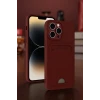 Newface Apple iPhone 13 Pro Max Kılıf Kelvin Kartvizitli Silikon - Derin Mor