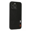 Newface Apple iPhone 13 Pro Max Kılıf Loop Deri Silikon - Siyah