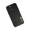 Newface Apple iPhone 13 Pro Max Kılıf Loop Deri Silikon - Siyah