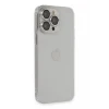 Newface Apple iPhone 13 Pro Max Kılıf Luko Lens Silikon - Gümüş