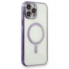 Newface Apple iPhone 13 Pro Max Kılıf Magneticsafe Lazer Silikon - Mor