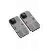 Newface Apple iPhone 13 Pro Max Kılıf Mekanik Bumper Kapak - Siyah