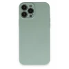 Newface Apple iPhone 13 Pro Max Kılıf Nano içi Kadife Silikon - Su Yeşili