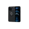 Newface Apple iPhone 13 Pro Max Kılıf Range Yüzüklü Silikon - Siyah