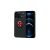 Newface Apple iPhone 13 Pro Max Kılıf Range Yüzüklü Silikon - Siyah-Kırmızı