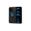 Newface Apple iPhone 13 Pro Max Kılıf Range Yüzüklü Silikon - Siyah-Mavi