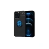 Newface Apple iPhone 13 Pro Max Kılıf Range Yüzüklü Silikon - Siyah-Mavi