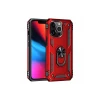 Newface Apple iPhone 13 Pro Max Kılıf Sofya Yüzüklü Silikon Kapak - Kırmızı