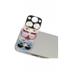 Newface Apple iPhone 13 Pro Max Rainbow Kamera Lens Koruma Cam - Mavi