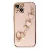 Newface Apple iPhone 14 Kılıf Esila Silikon - Pudra