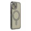 Newface Apple iPhone 14 Kılıf Joke Simli Magneticsafe Kılıf - Gri