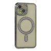 Newface Apple iPhone 14 Kılıf Joke Simli Magneticsafe Kılıf - Gri