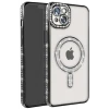 Newface Apple iPhone 14 Kılıf Joke Simli Magneticsafe Kılıf - Siyah