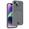 Newface Apple iPhone 14 Kılıf Kelvin Kartvizitli Silikon - Gri