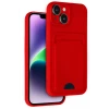 Newface Apple iPhone 14 Kılıf Kelvin Kartvizitli Silikon - Kırmızı