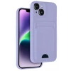 Newface Apple iPhone 14 Kılıf Kelvin Kartvizitli Silikon - Lila