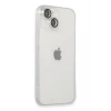 Newface Apple iPhone 14 Kılıf Luko Lens Silikon - Gümüş