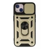 Newface Apple iPhone 14 Kılıf Pars Lens Yüzüklü Silikon - Gold