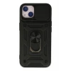 Newface Apple iPhone 14 Kılıf Pars Lens Yüzüklü Silikon - Siyah