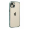 Newface Apple iPhone 14 Kılıf Razer Lensli Silikon - Yeşil