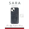Newface Apple iPhone 14 Kılıf Sara Kartvizitli Deri Kılıf - Lacivert
