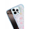 Newface Apple iPhone 14 Lumi Desenli Kapak - Mavi