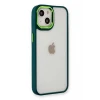 Newface Apple iPhone 14 Plus Kılıf Dora Kapak - Haki Yeşil