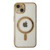 Newface Apple iPhone 14 Plus Kılıf Magneticsafe Lazer Silikon - Gold