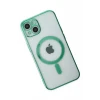 Newface Apple iPhone 14 Plus Kılıf Magneticsafe Lazer Silikon - Haki Yeşil