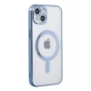 Newface Apple iPhone 14 Plus Kılıf Magneticsafe Lazer Silikon - Sierra Blue