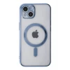 Newface Apple iPhone 14 Plus Kılıf Magneticsafe Lazer Silikon - Sierra Blue