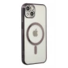 Newface Apple iPhone 14 Plus Kılıf Magneticsafe Lazer Silikon - Siyah