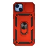 Newface Apple iPhone 14 Plus Kılıf Pars Lens Yüzüklü Silikon - Kırmızı