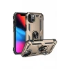 Newface Apple iPhone 14 Plus Kılıf Sofya Yüzüklü Silikon Kapak - Gold