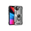 Newface Apple iPhone 14 Plus Kılıf Sofya Yüzüklü Silikon Kapak - Gümüş